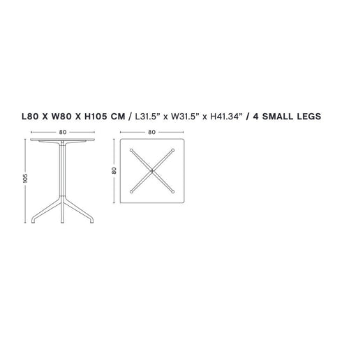 About a Table AAT15 Cocktail Table Laminate 80x80cm